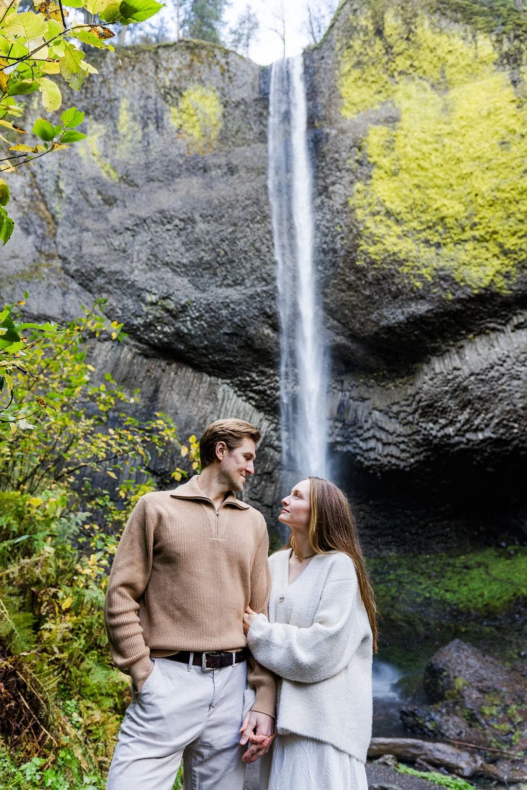 Latourell Falls engagement session Oregon waterfall (1).jpg