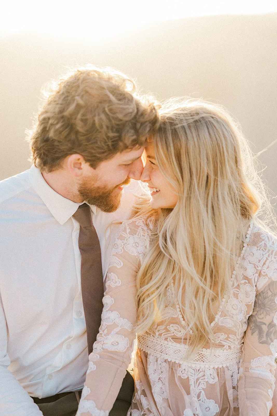 Couple at Taft Point Yosemite Sunset - Yosemite elopement AJ Photography