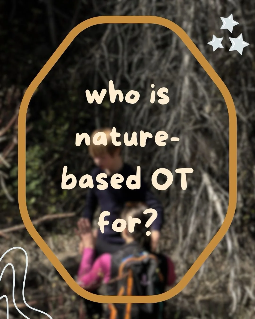 nature-based OT is for everyone!

while nature-based OT supports children with diagnoses or established therapy needs, it&rsquo;s also a great fit for kids who simply thrive learning through play and outdoor experiences!

curious if it could be a goo