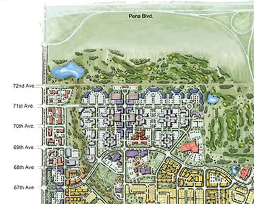 Map showing a planned community.