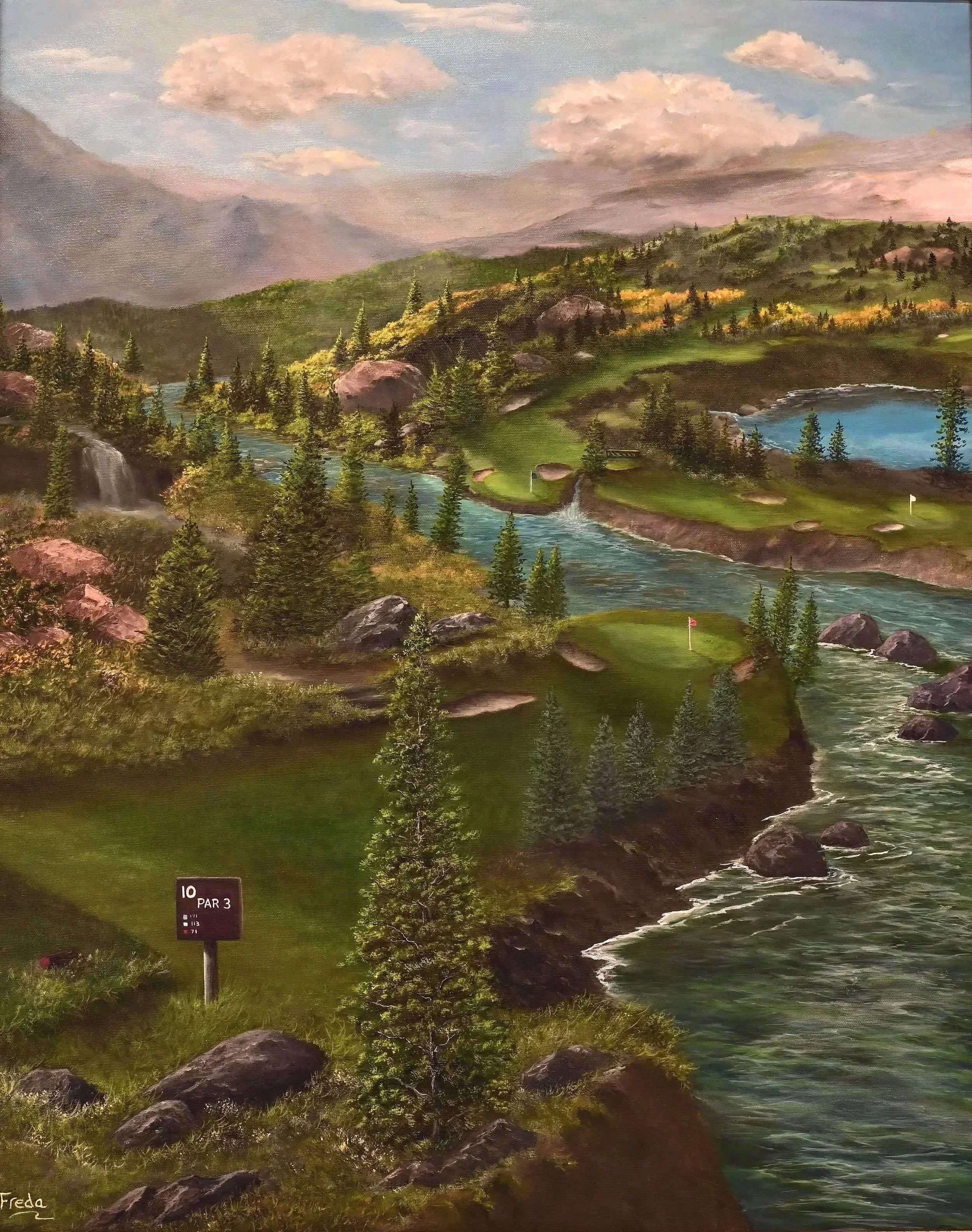 The 10th at River Bend
43x49 Oil on Canvas