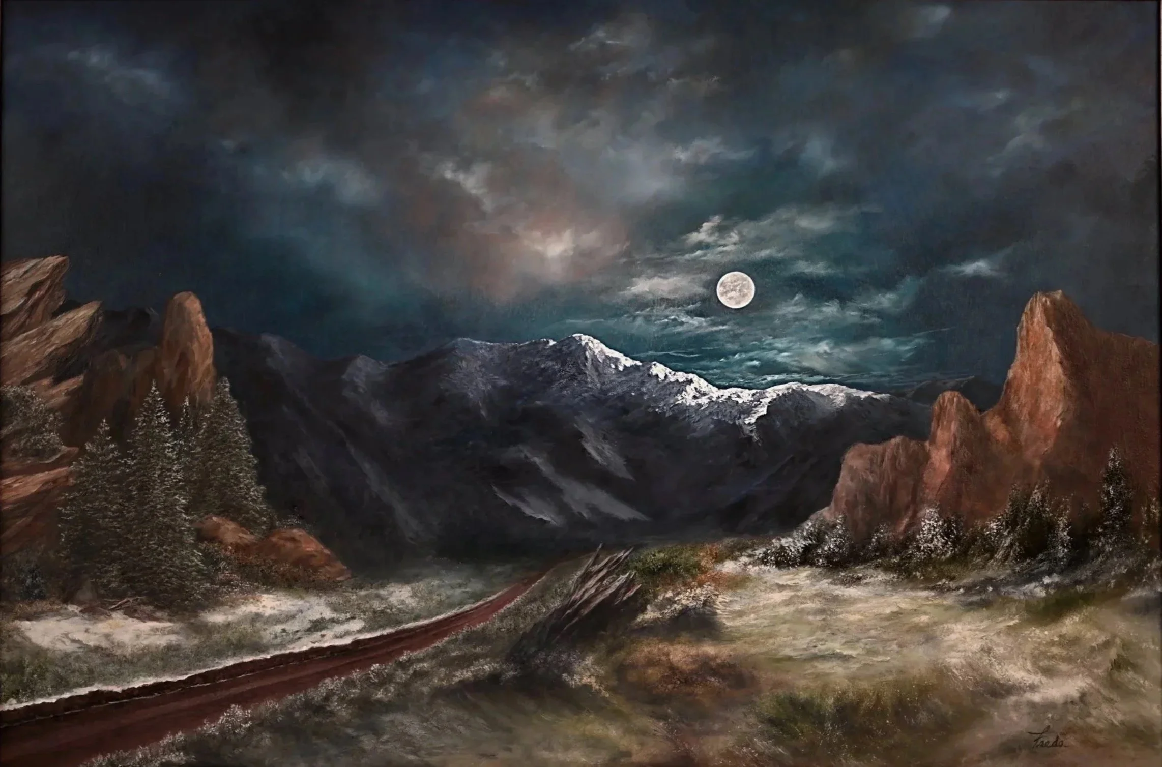 Moonlight Mountain 24x30