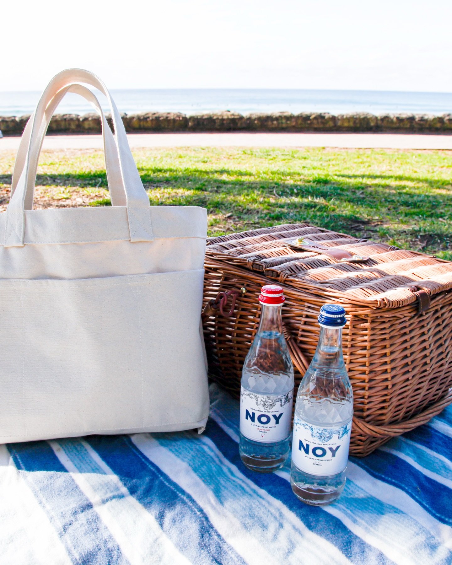 Not your average picnic guest. NOY Water brings the mountain springs to your blanket.