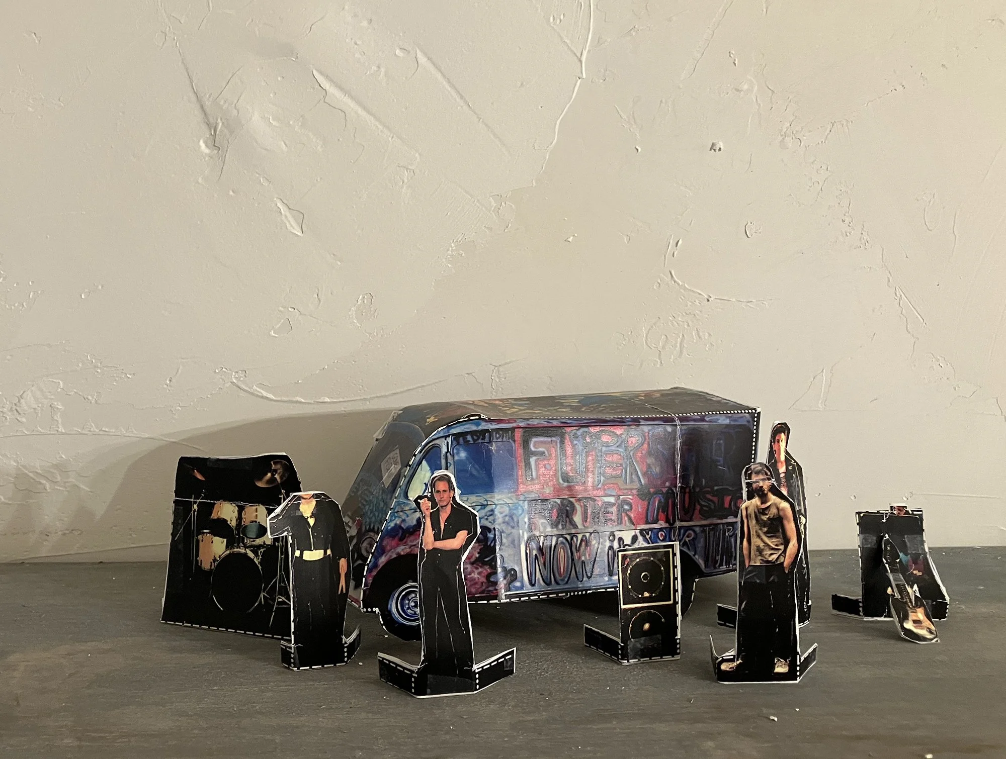 Flipper,
Gone Fishin’ album cover cut-outs,
1984, Subterranean Records, cardboard, 12 x 12 x 6 inches