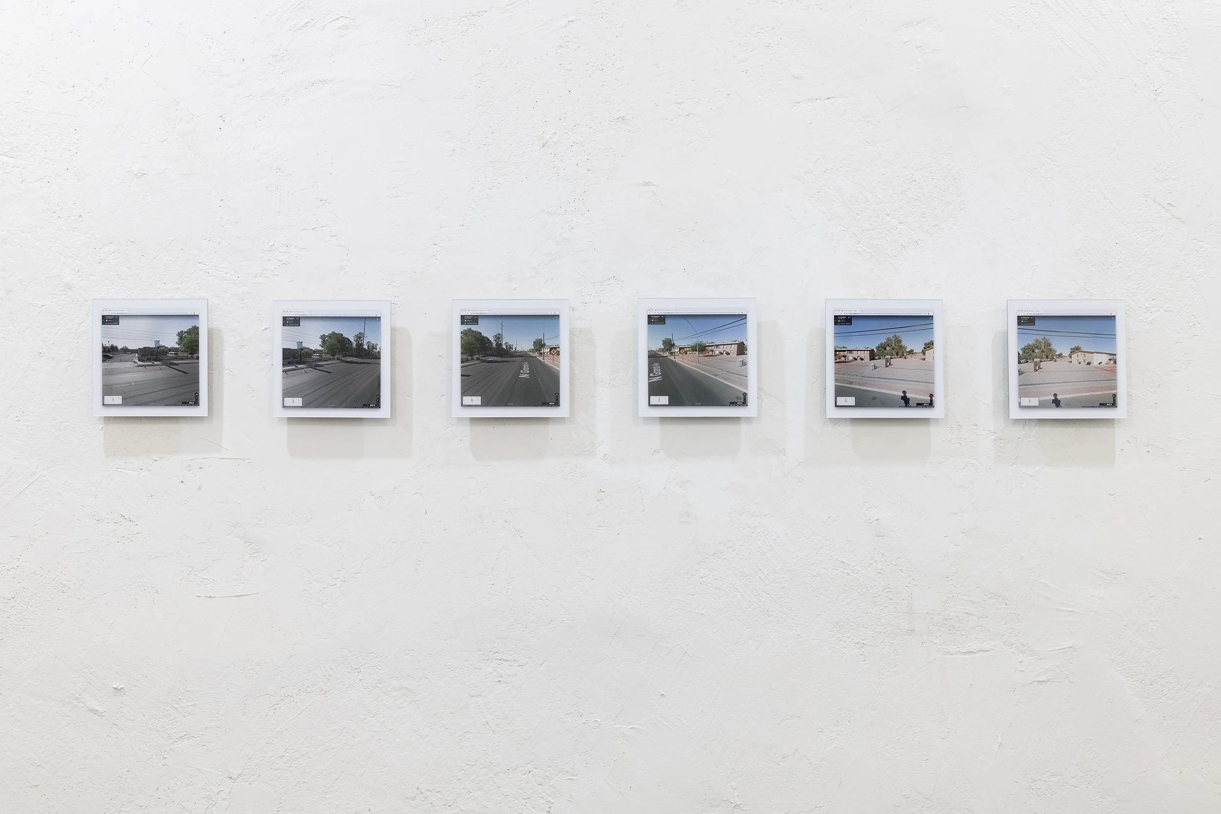 Screen Shots 2018-10-20, Printed 2026,
Giclée prints mounted on aluminum with plexiglass front, 7x7 inches
