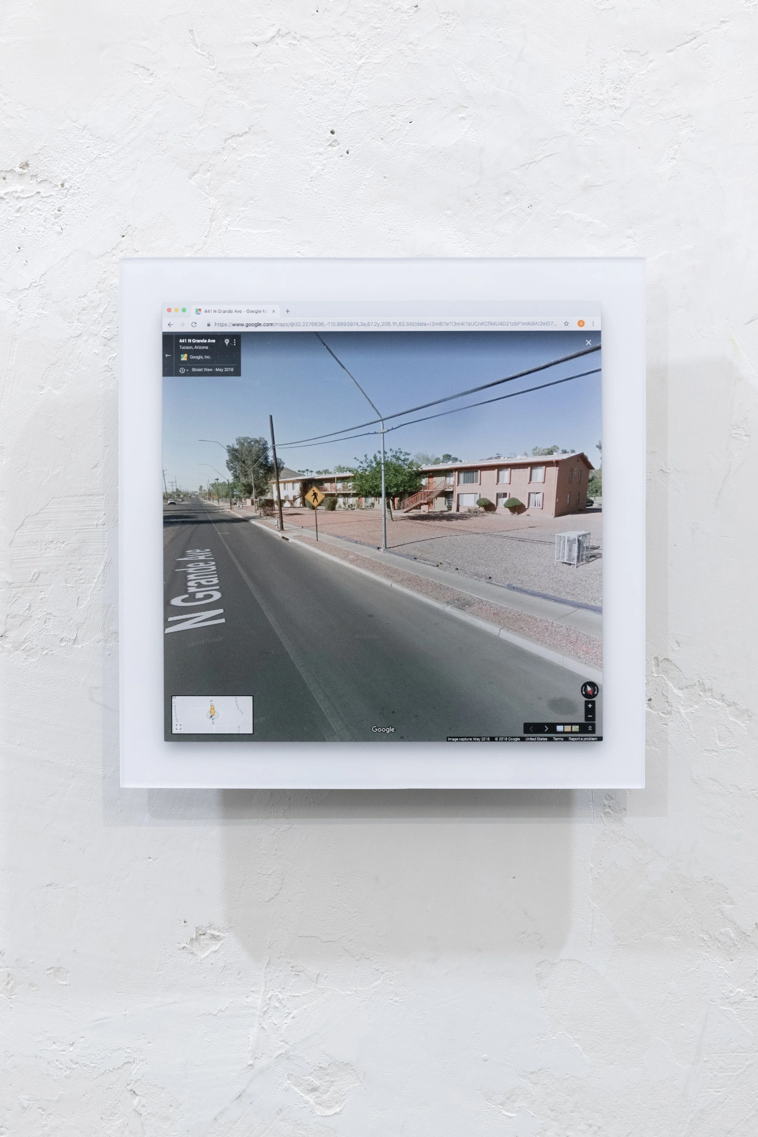 Screen Shot 2018-10-20 at 6.08.49 PM, Printed 2026, Giclée print mounted on aluminum with plexiglass front, 7x7 inches