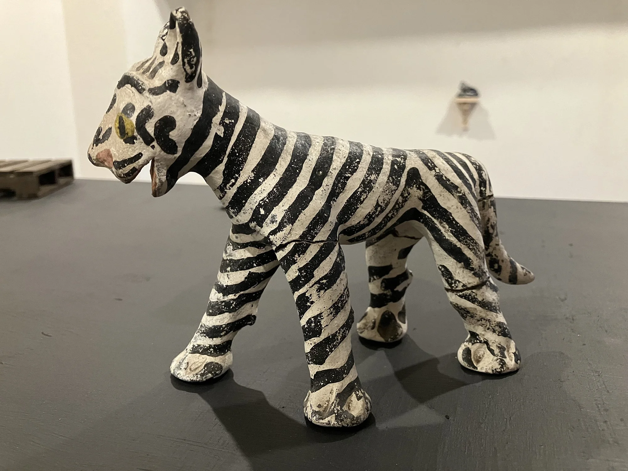 Unknown,
Zebra Cat,
Undated, paint on plaster, 5 1⁄2 x 8 x 3 1⁄2 inches
