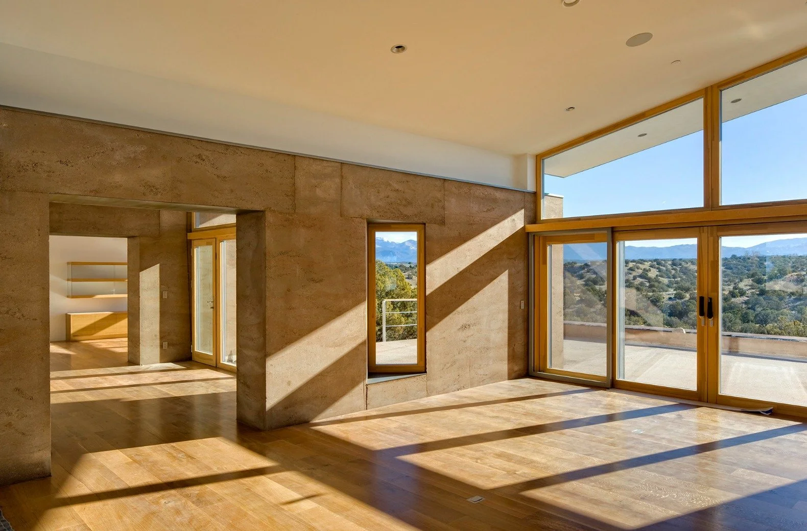 rammed earth wall framing
