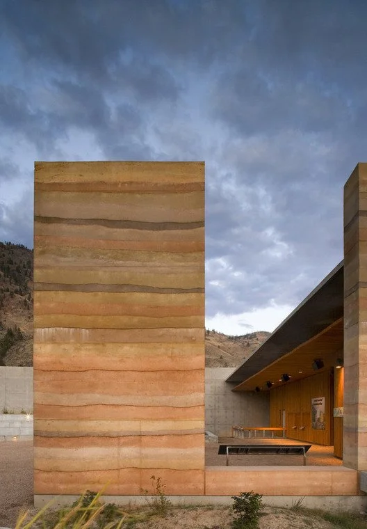 rammed earth freestanding wall