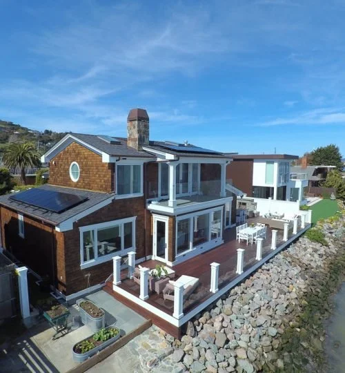 wide angle exterior of a house