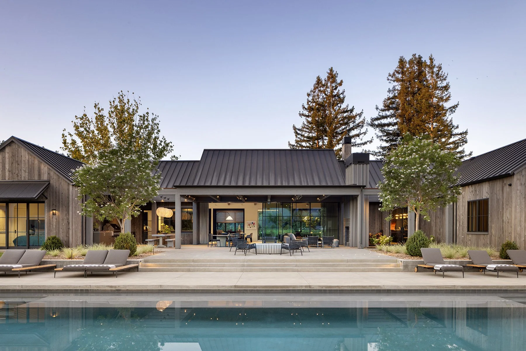 poolside view of the Zinfandel home