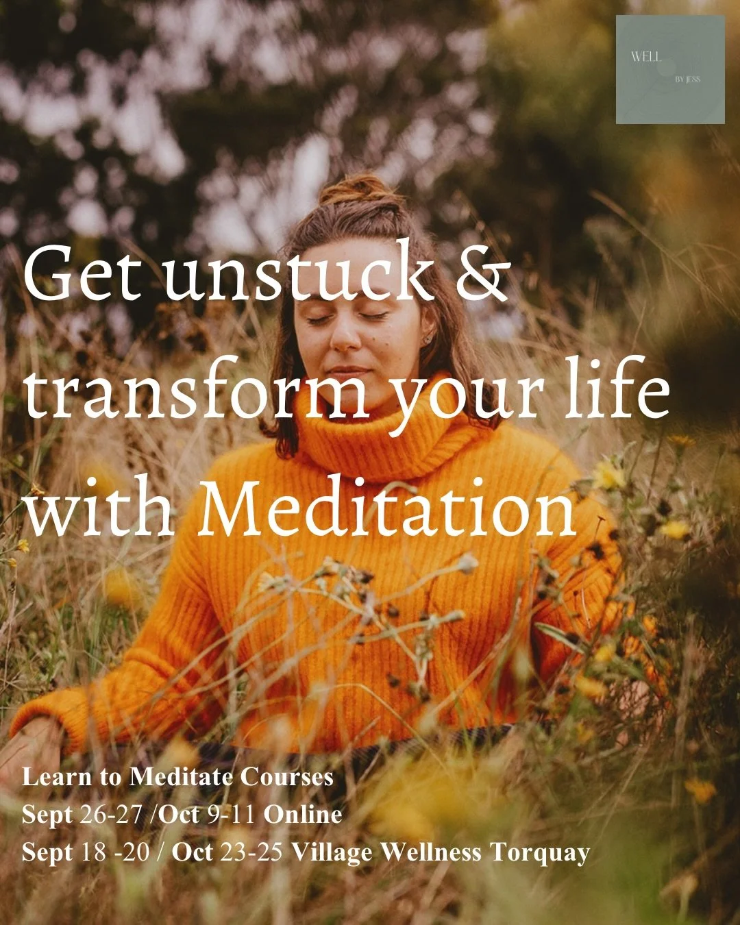 Are you tired of feeling overwhelmed, stuck and generally uninspired by life? 

Maybe it&rsquo;s time for you to learn to meditate and dissolve the stress from your system and feel free again. 

Join me both online and in person this spring to learn 