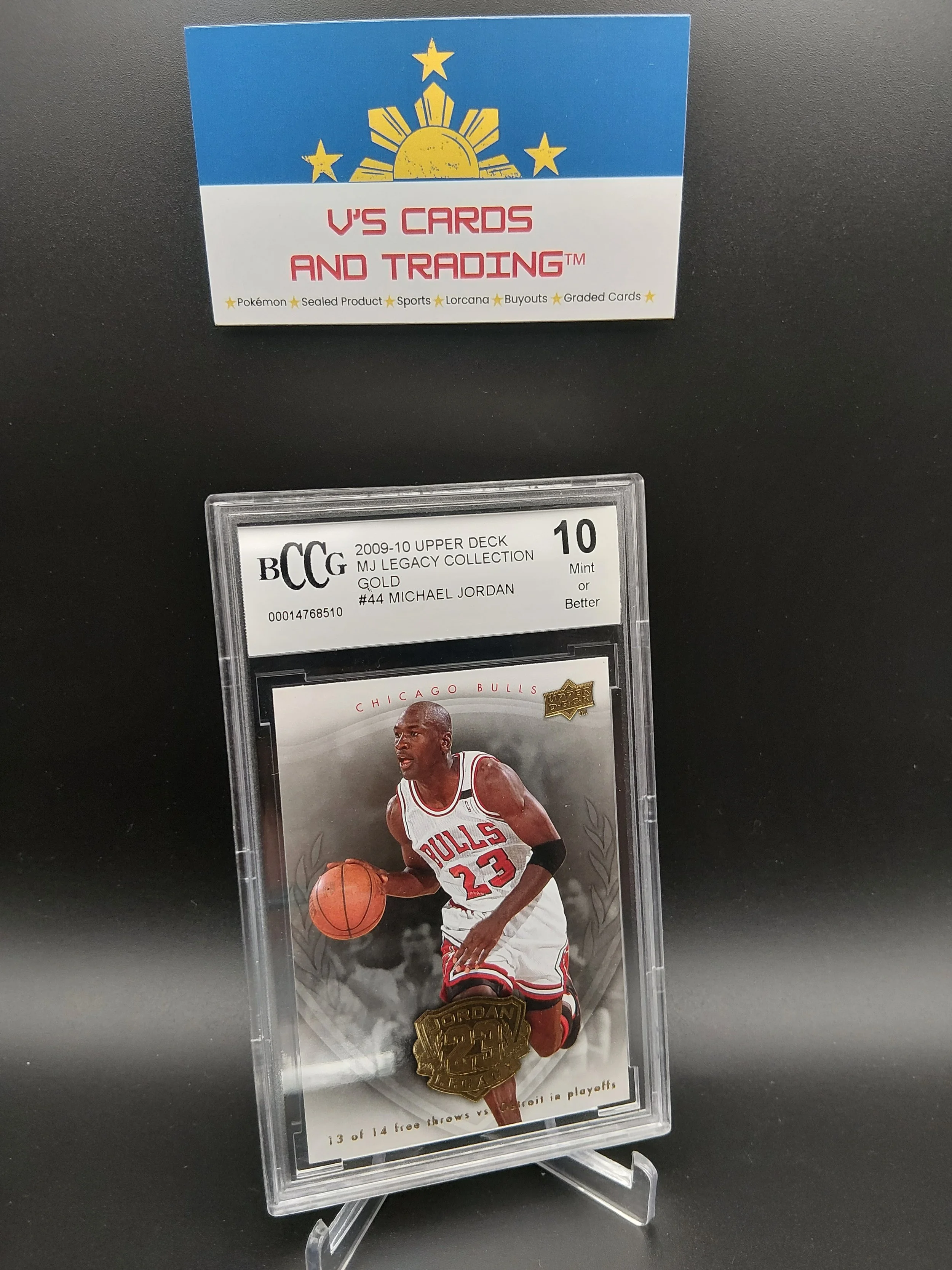 2009-10 UPPER DECK MJ LEGACY COLLECTION GOLD #44 MICHAEL JORDAN BCCG 10