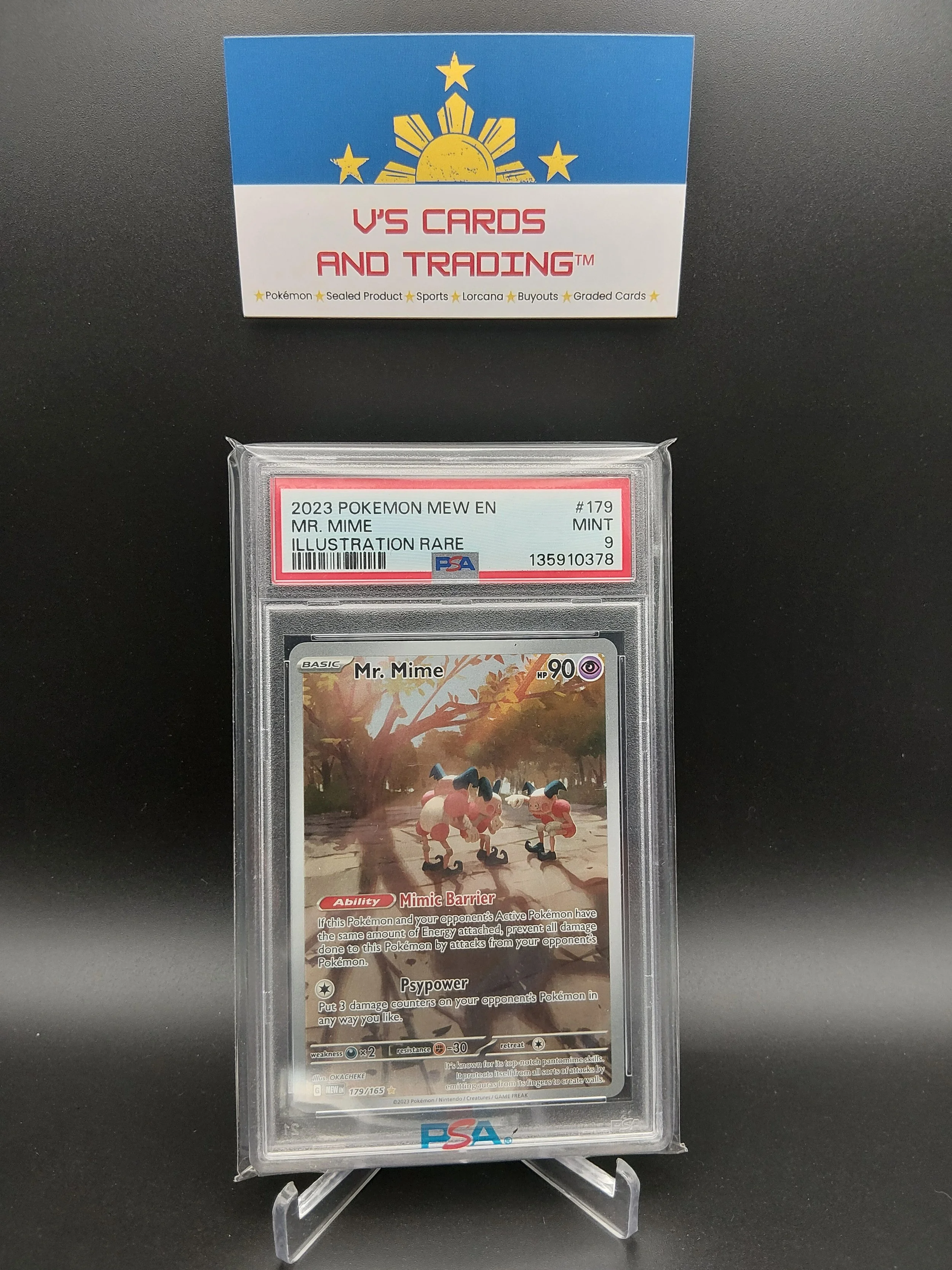 2023 POKEMON MEW MR. MIME #179 ILLUSTRATION RARE PSA 9
