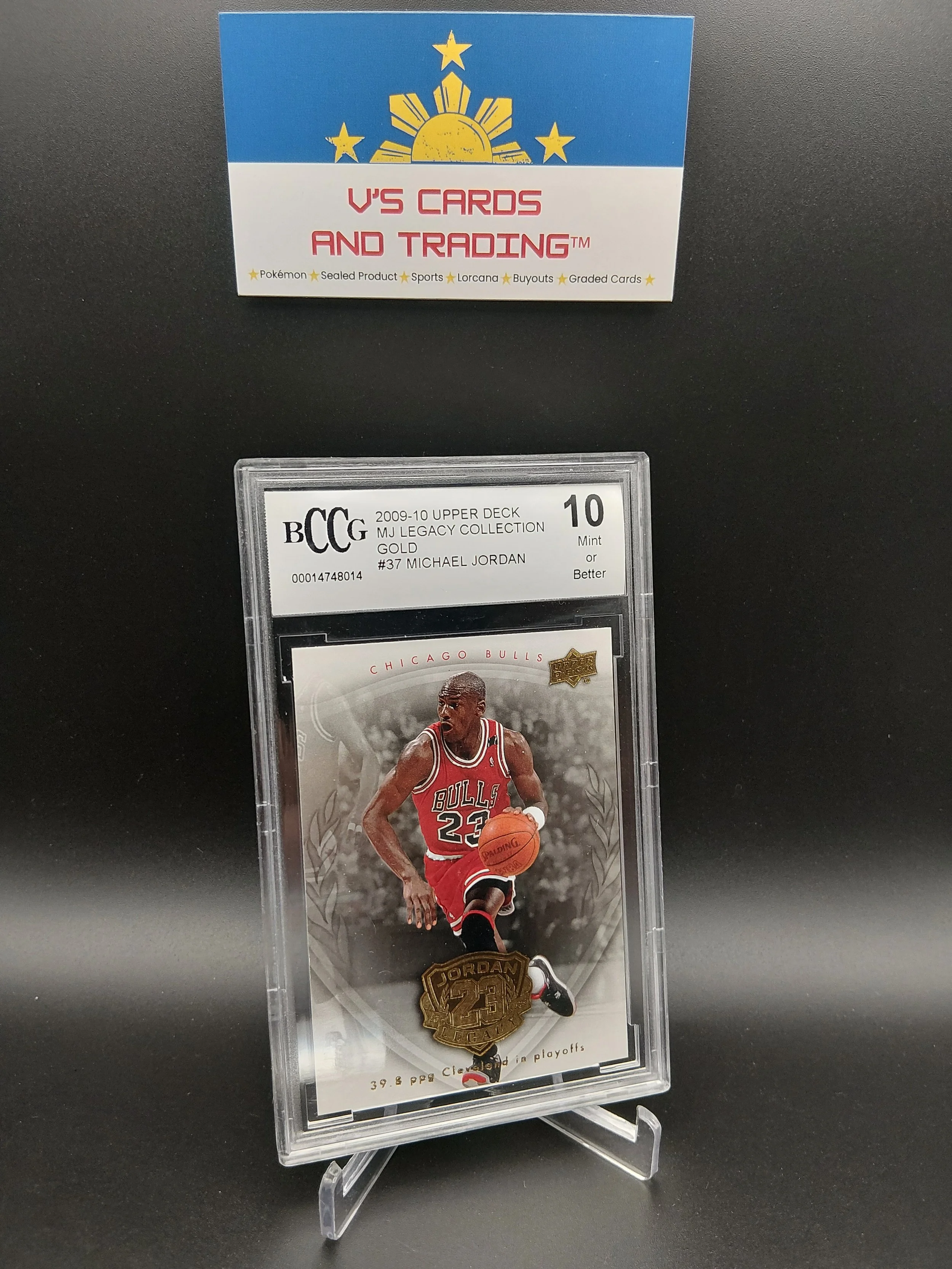2009-10 UPPER DECK MJ LEGACY COLLECTION GOLD #37 MICHAEL JORDAN BCCG 10
