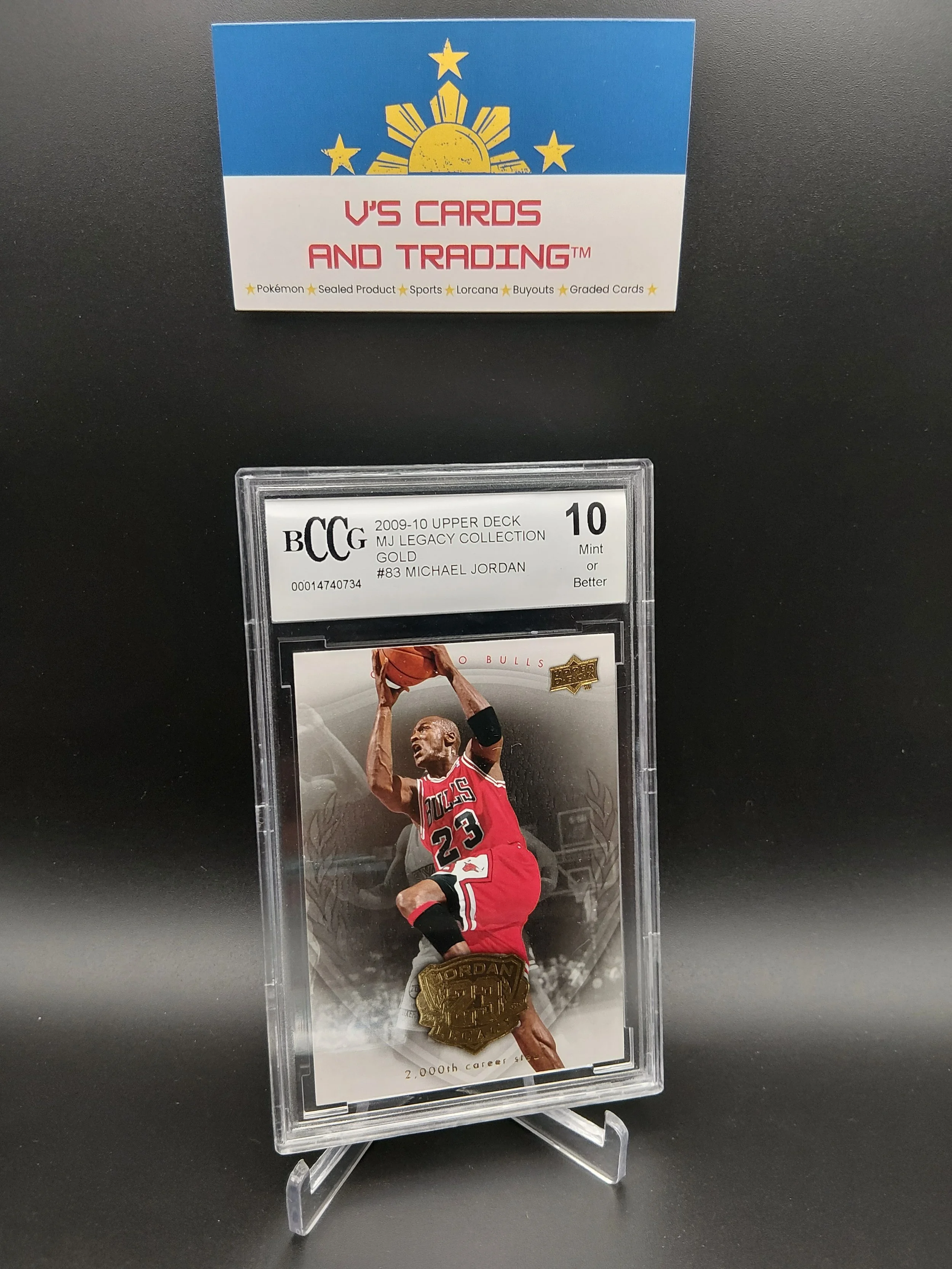 2009-10 UPPER DECK MJ LEGACY COLLECTION GOLD #83 MICHAEL JORDAN BCCG 10