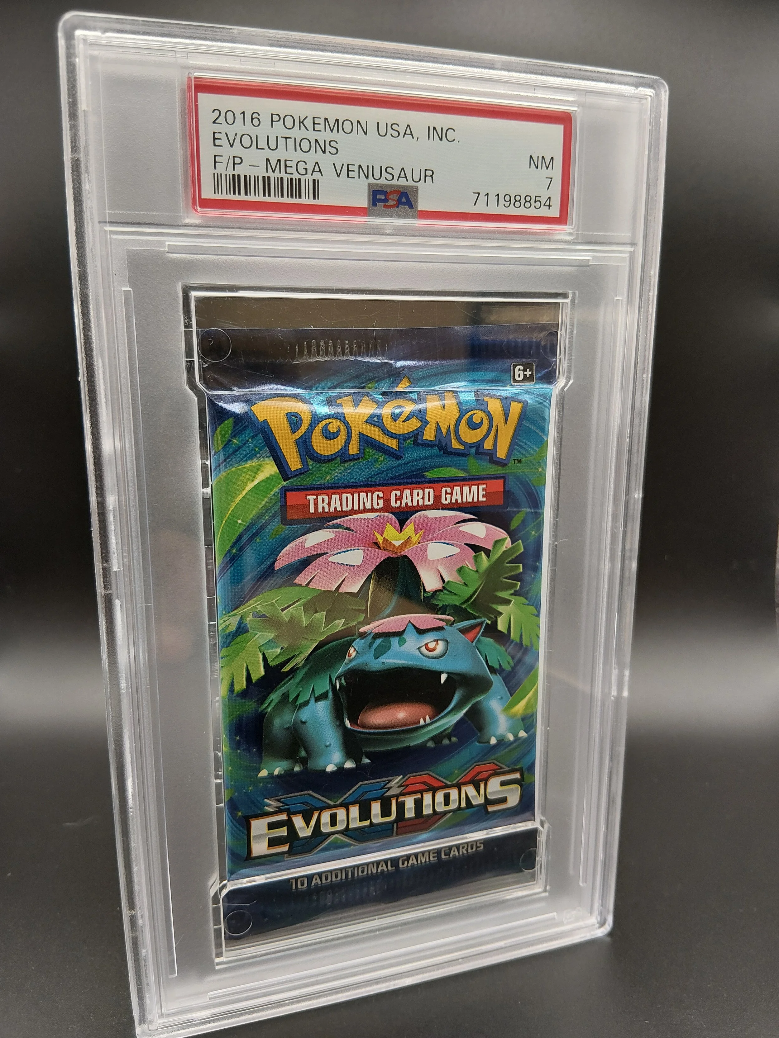 2016 Pokemon USA, INC. Evolutions F/P - Mega Venusaur PSA 7 Booster Pack