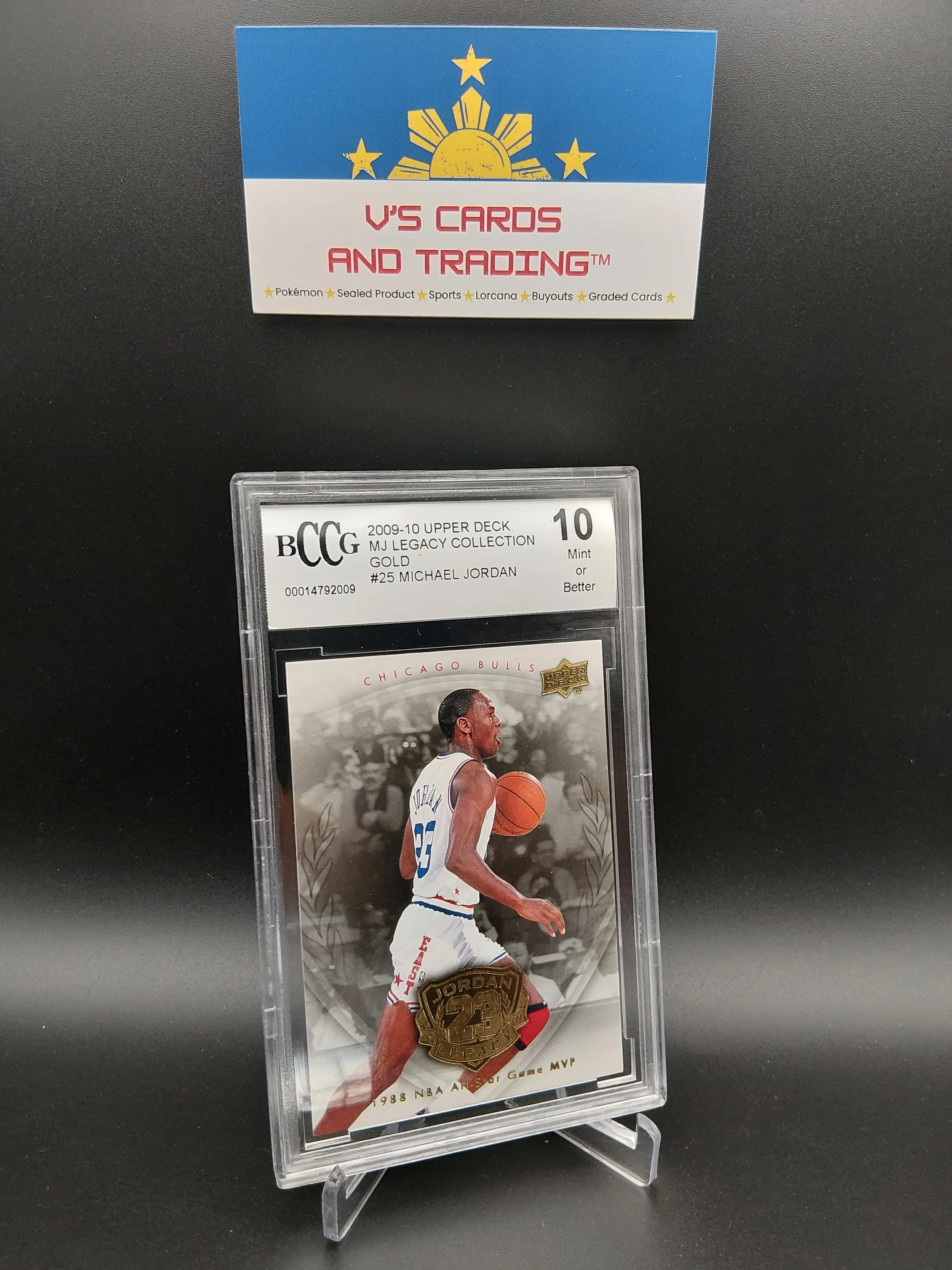 2009-10 UPPER DECK MJ LEGACY COLLECTION GOLD #25 MICHAEL JORDAN BCCG 10