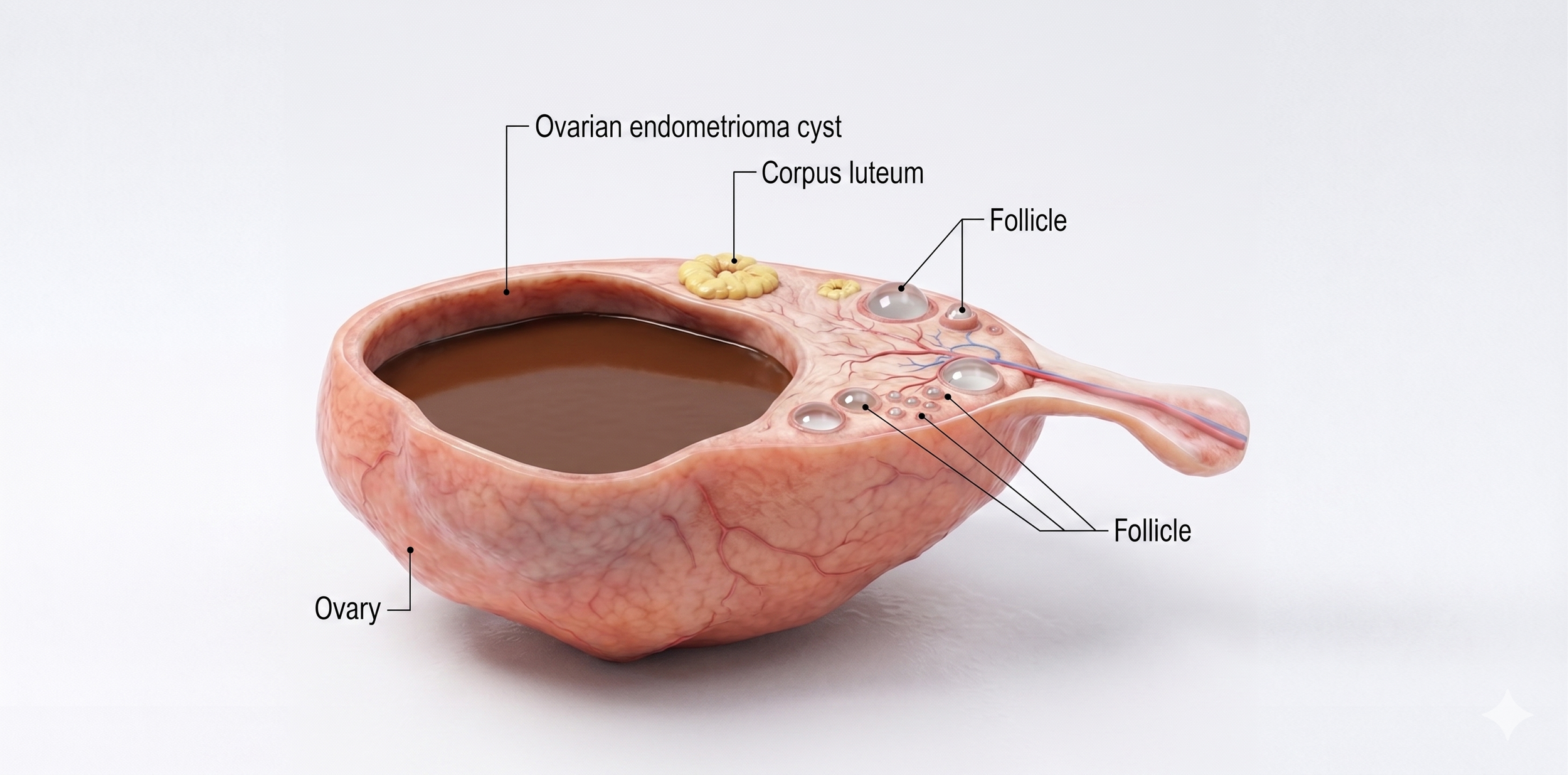 endometrioma is an ovarian cyst lined with endometriosis tissue
