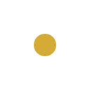 Gold circle on a plain white background