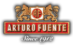 Logo with two golden lions flanking a shield, featuring the initials 'AF'. Below, the name Arturo Fuente and the text 'Since 1912'.