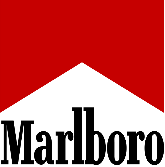 Red and black geometric pattern with a sharp V-shaped division.