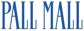 Text reading 'PALL MALL' in blue letters on a white background.
