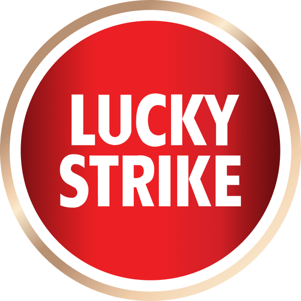Lucky Strike logo with red circular background and white text