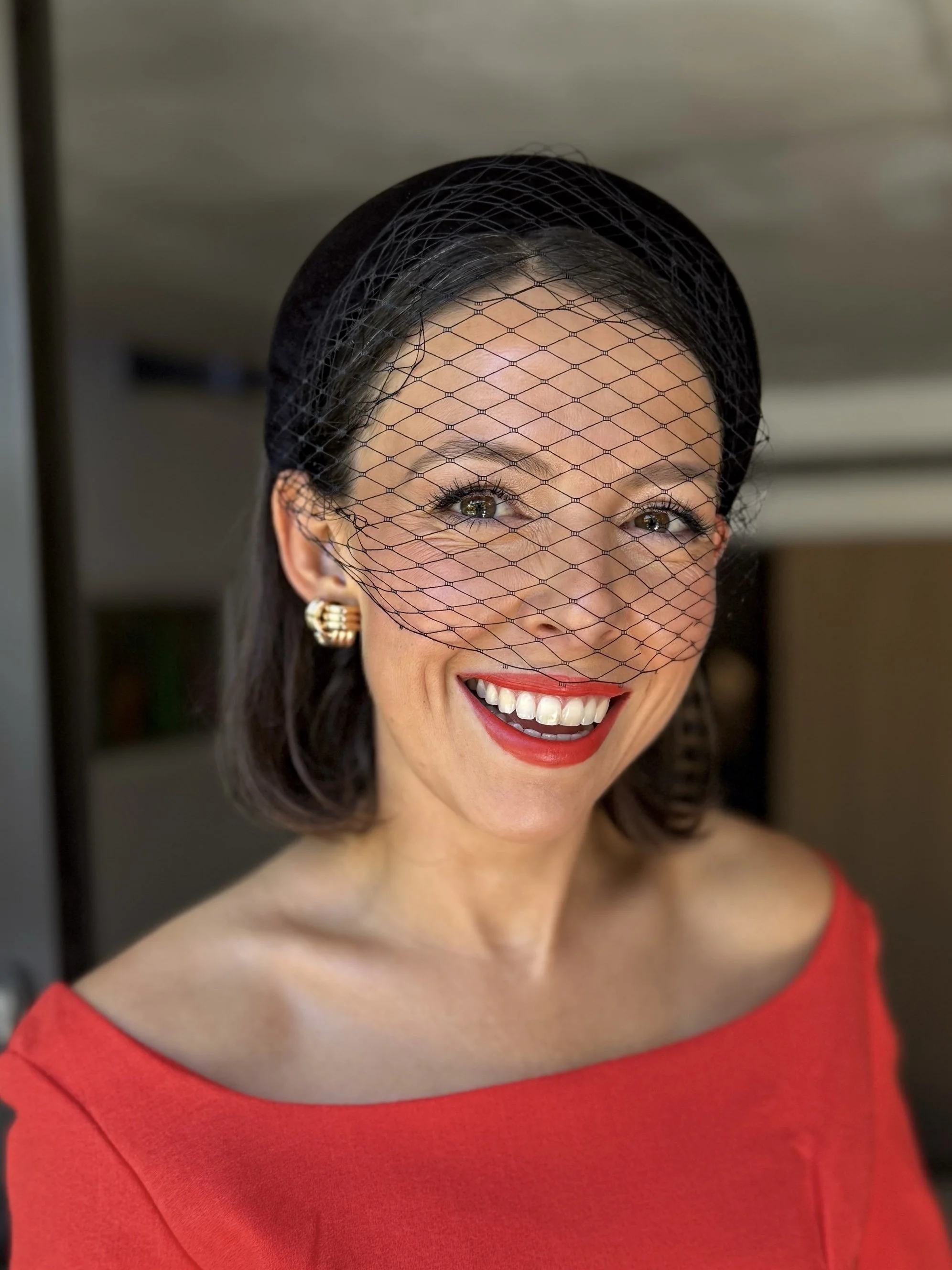 Spring Racing Carnival Makeup with red lips by Rebecca Brown