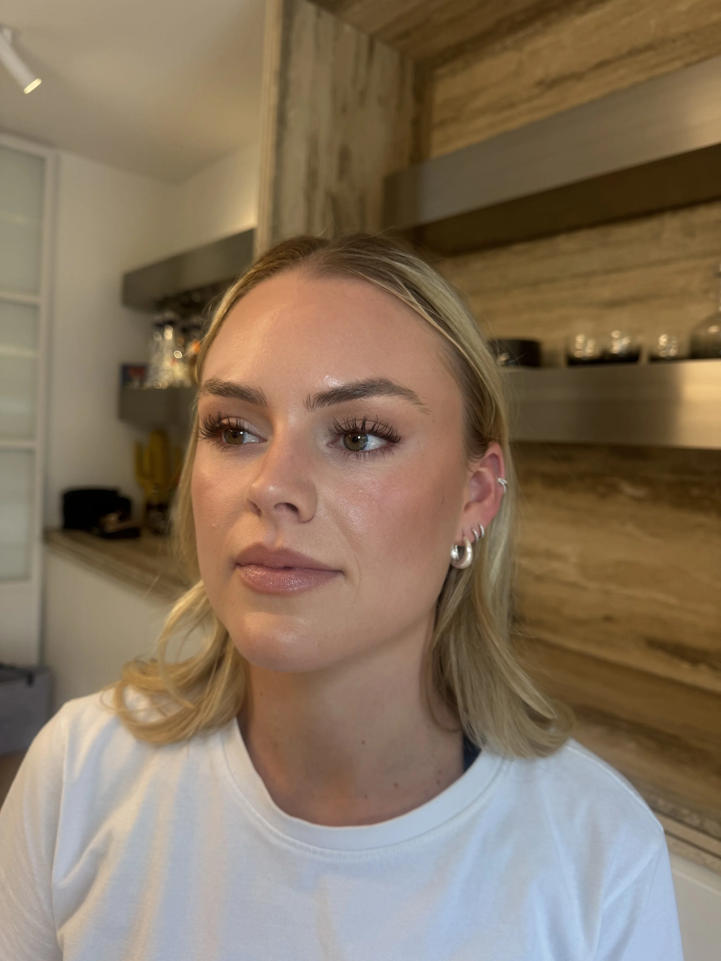 Event makeup at a home in Malvern for birthday celebration.