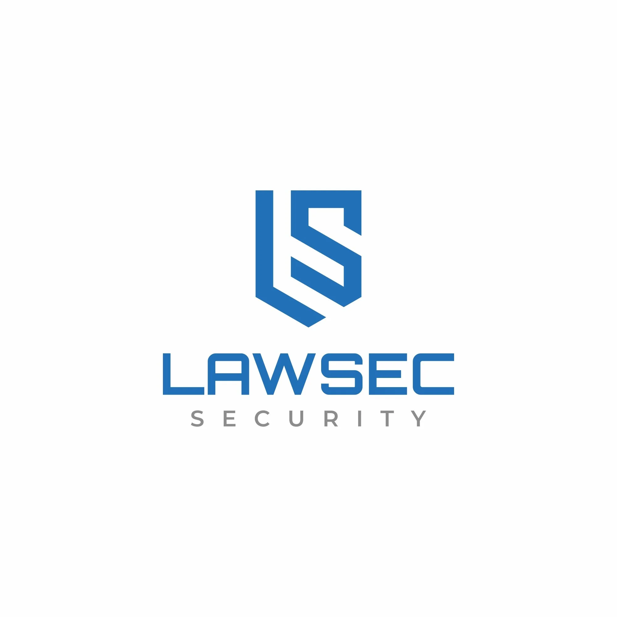 Logo for Lawsec Security featuring a stylized blue shield with the letter 'S' and the company name in blue and gray text.