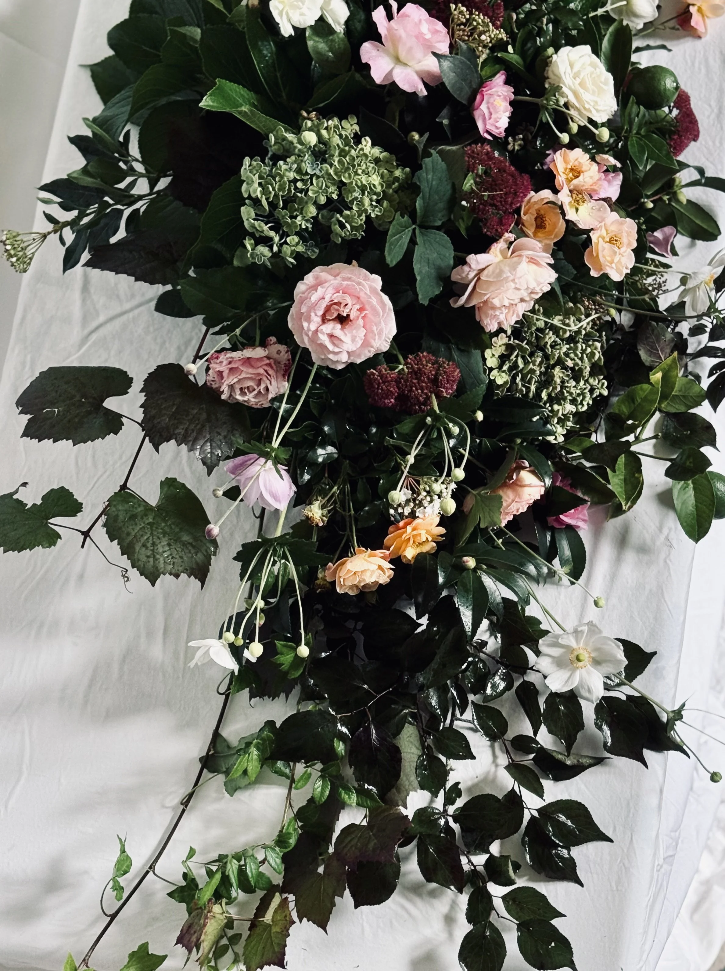 bespoke casket cover flowers southern highlands