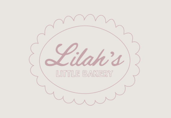 lilahs little bakery logo script light pink