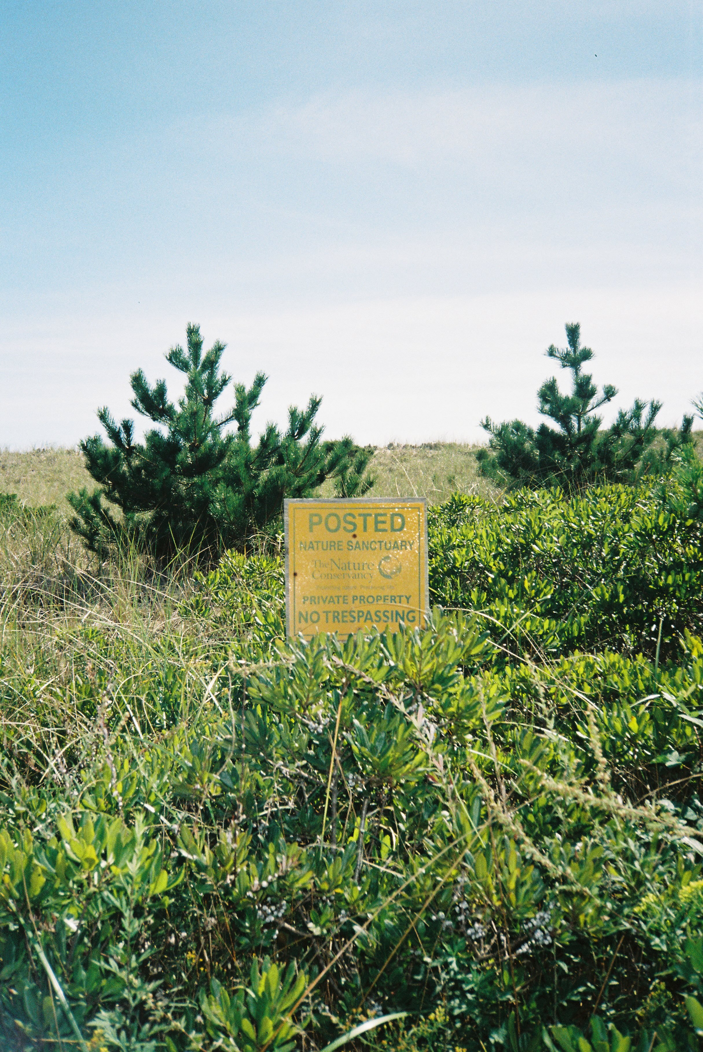 sign in the nature reserve no trespassing