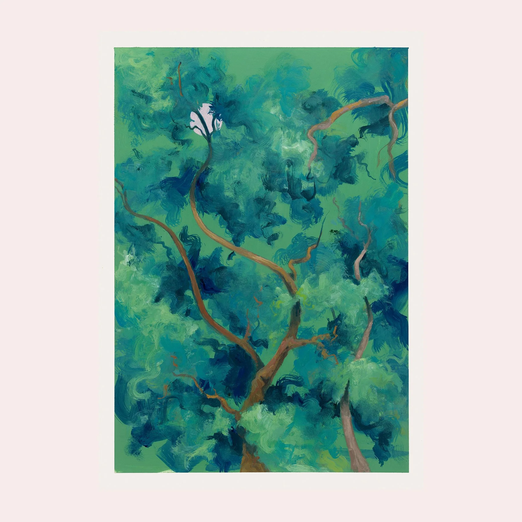 Trees on arsenic with moon
Oil on paper
51 x 46 cm
£9,00 (framed)