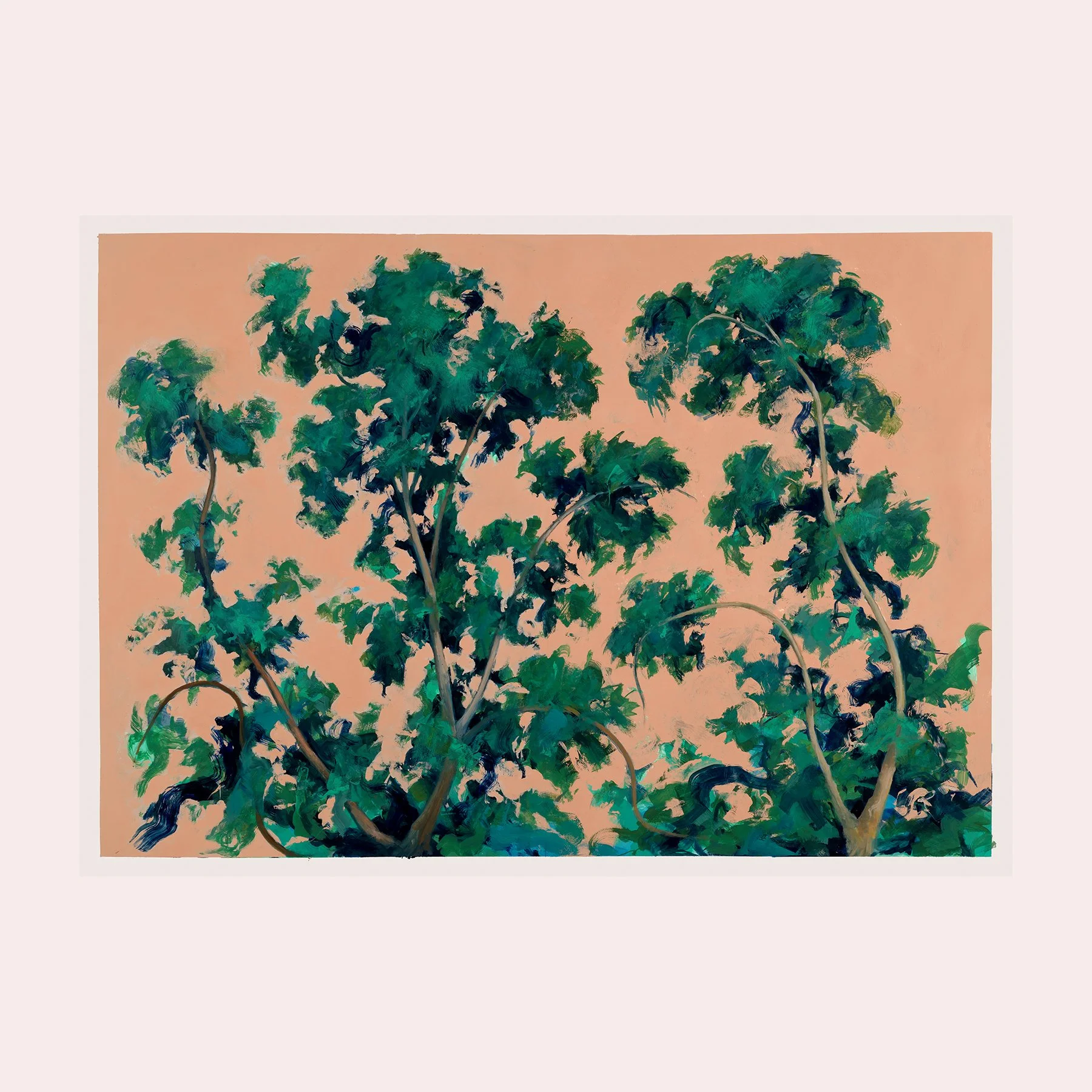 Trees on a pink ground
Oil and emulsion on paper

£3,500