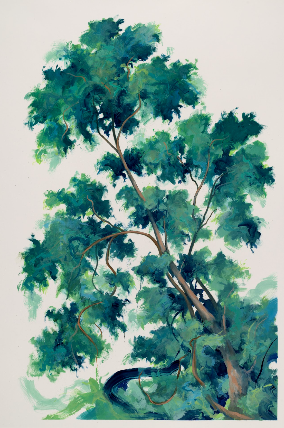 Original painting of trees on a neutral background