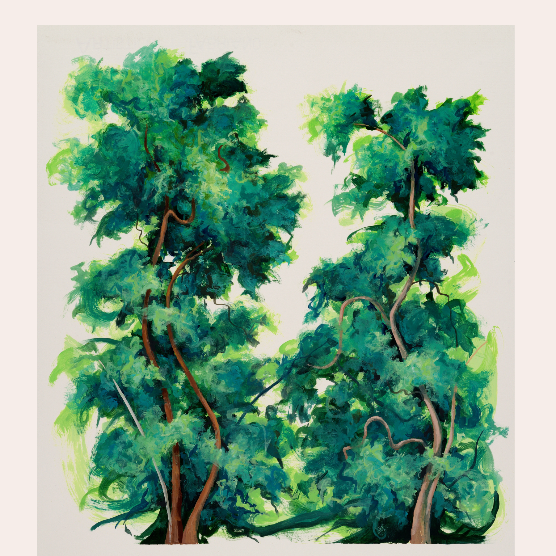 Summer trees II 
Oil on paper
51 x 46 cm
£850