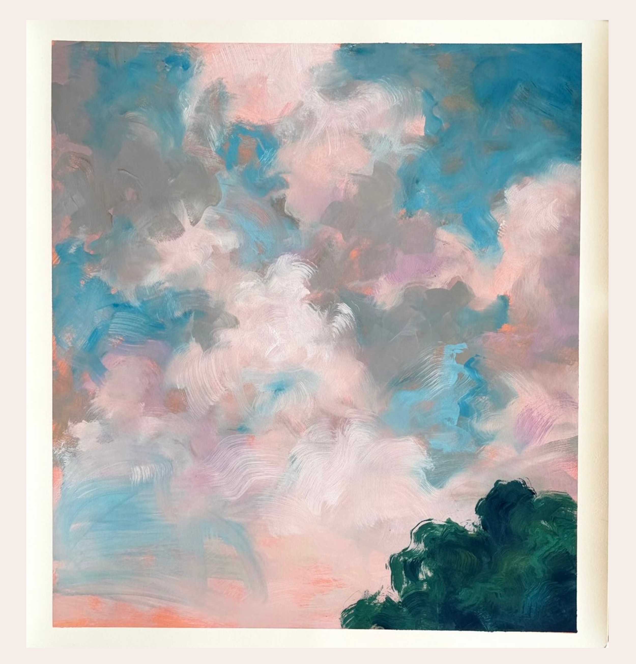 Cloud study with tree (Constable 250) 
Oil and emulsion on paper
53 x 48cm
£1,800