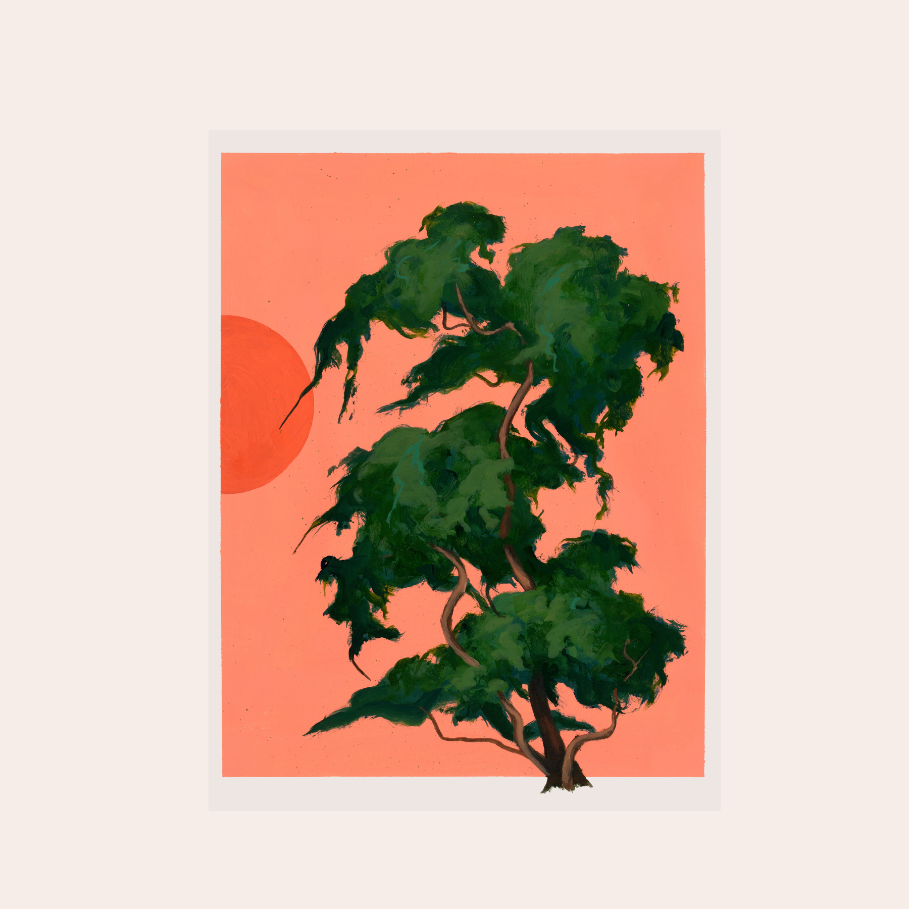 Moon on a pink ground II (one of pair)
Oil on paper
38 x 30.5cm
£1,100 (pair)