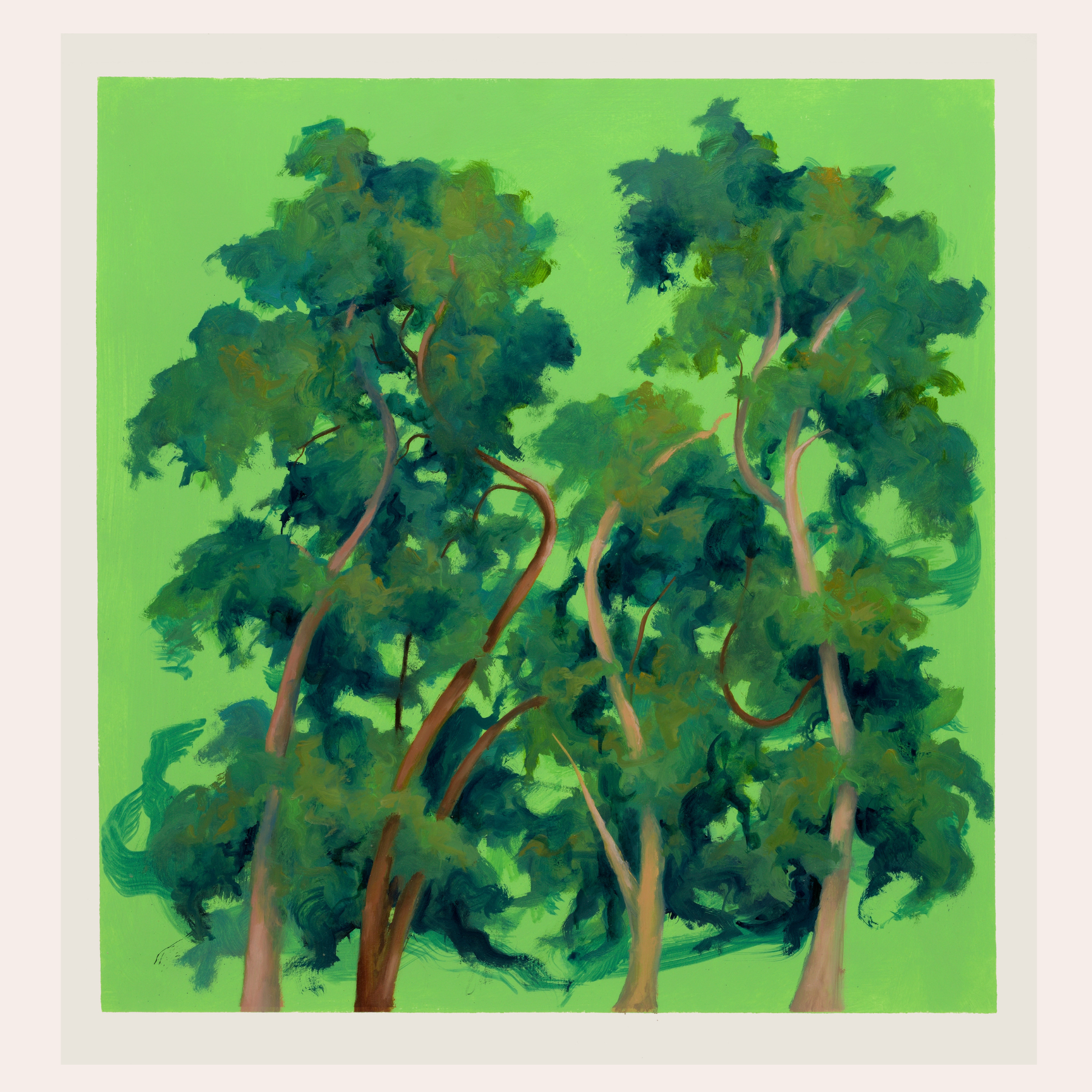 Trees on apple ground 
Oil on paper
51 x 46 cm
£850 