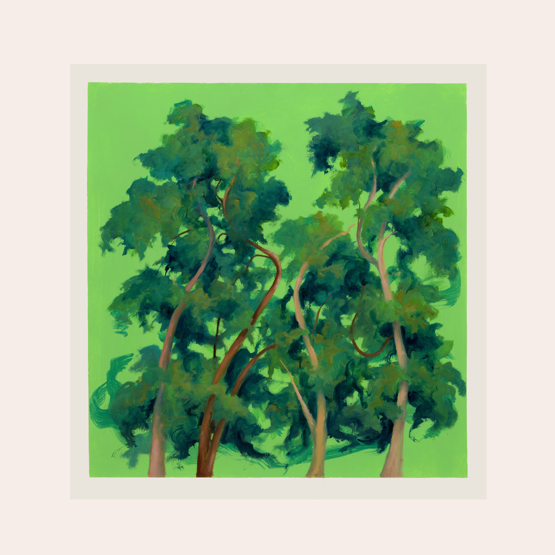 Trees on apple ground 
Oil on paper
51 x 46 cm
£850 