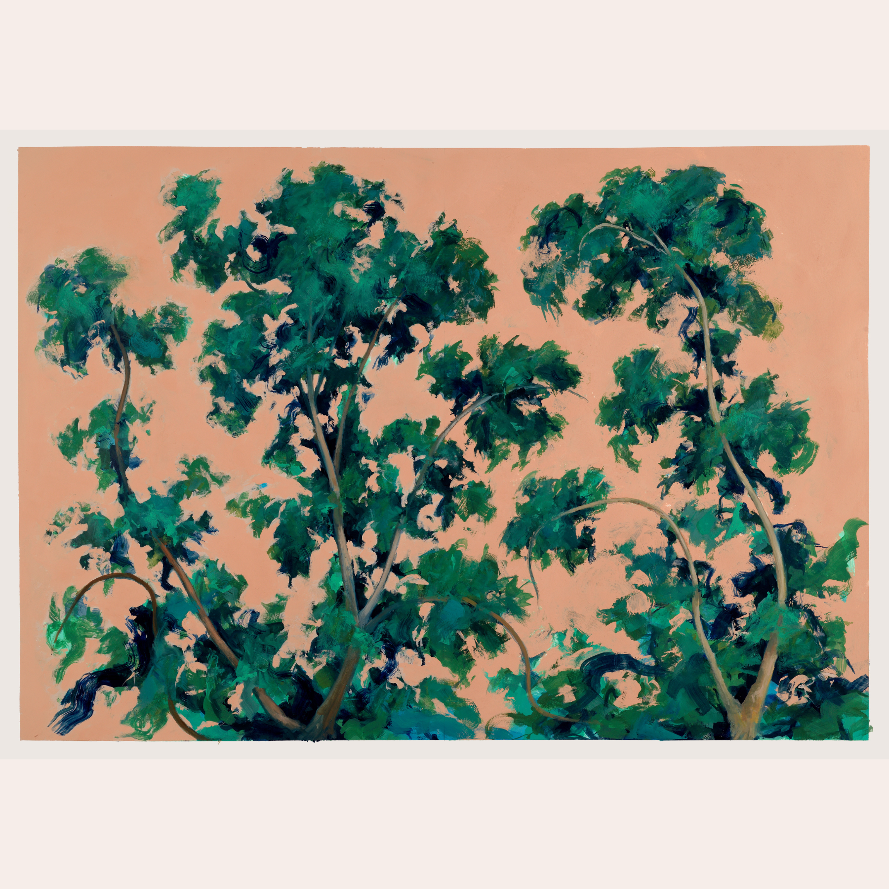 Trees on a pink ground
Oil and emulsion on paper

£3,500