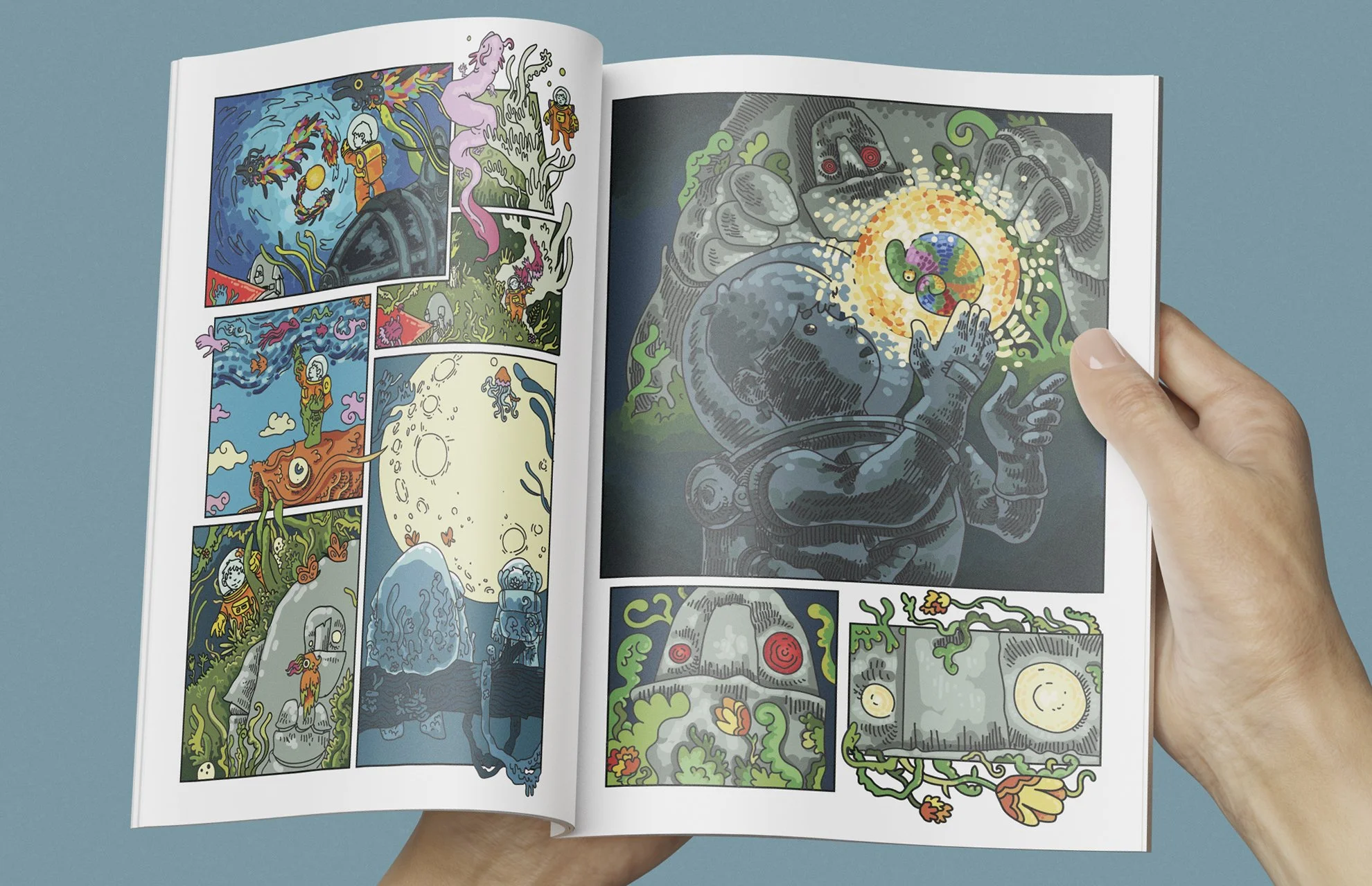 Pigment, Pages 3 & 4 2026. Digital Art (Adobe Illustrator) 