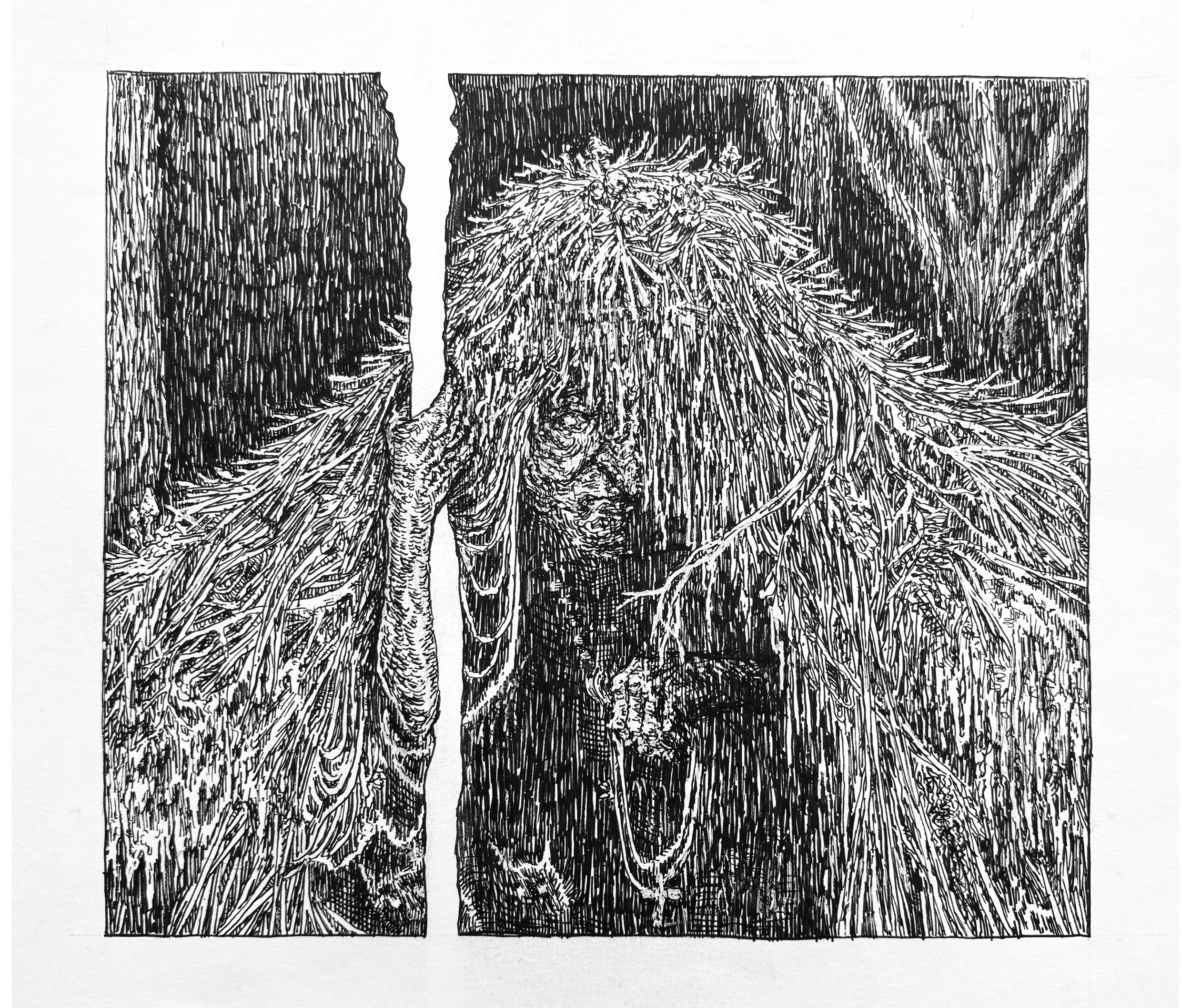 Forest Guardian, 2025. Pen on paper - 9 x 12 in