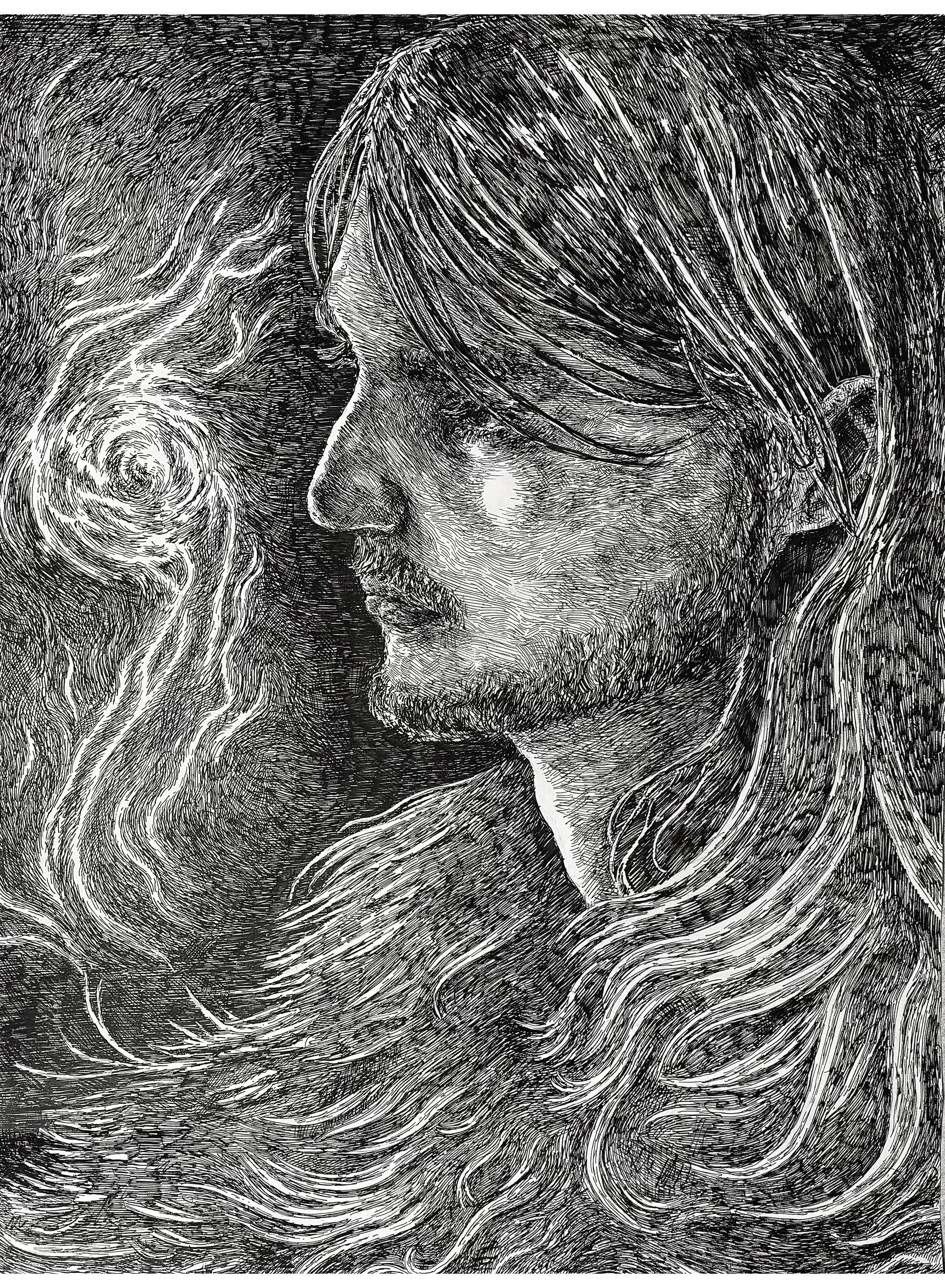 Spark, 2024. Pen on paper - 18 x 24 in