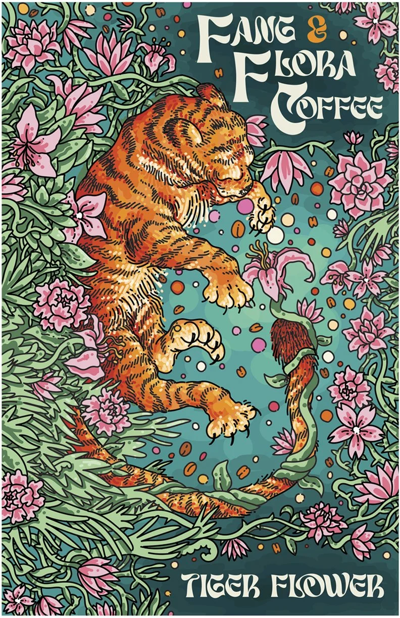 Fang & Flora Coffee, 2025. Digital Art (Adobe Illustrator) 