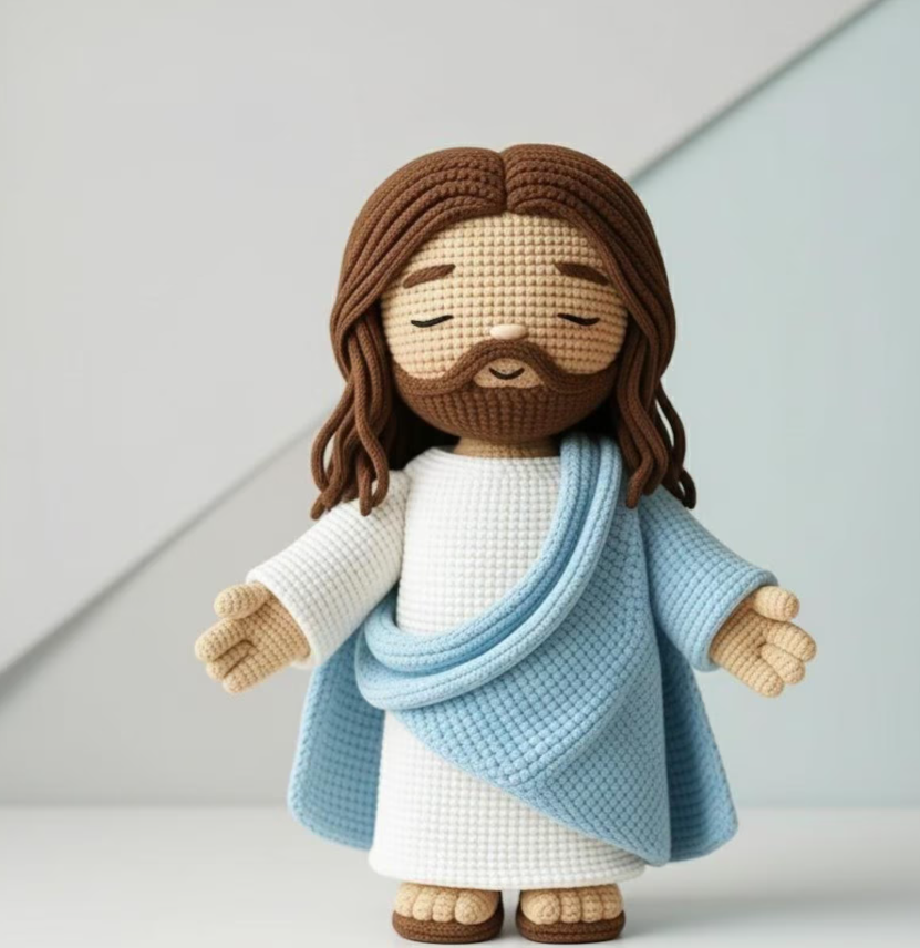 Handmade Crochet Jesus Doll