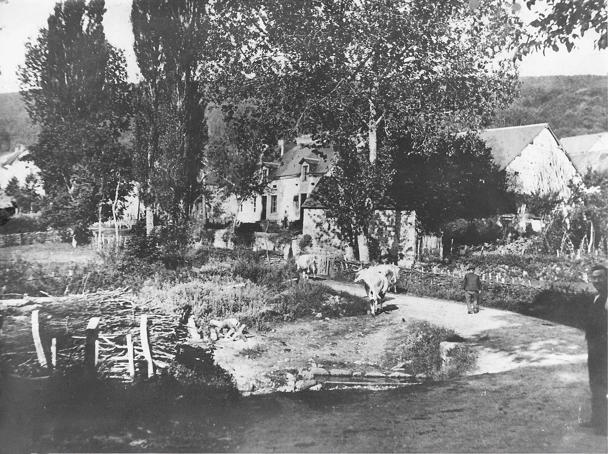 Oude foto van Le Creux in de Morvan