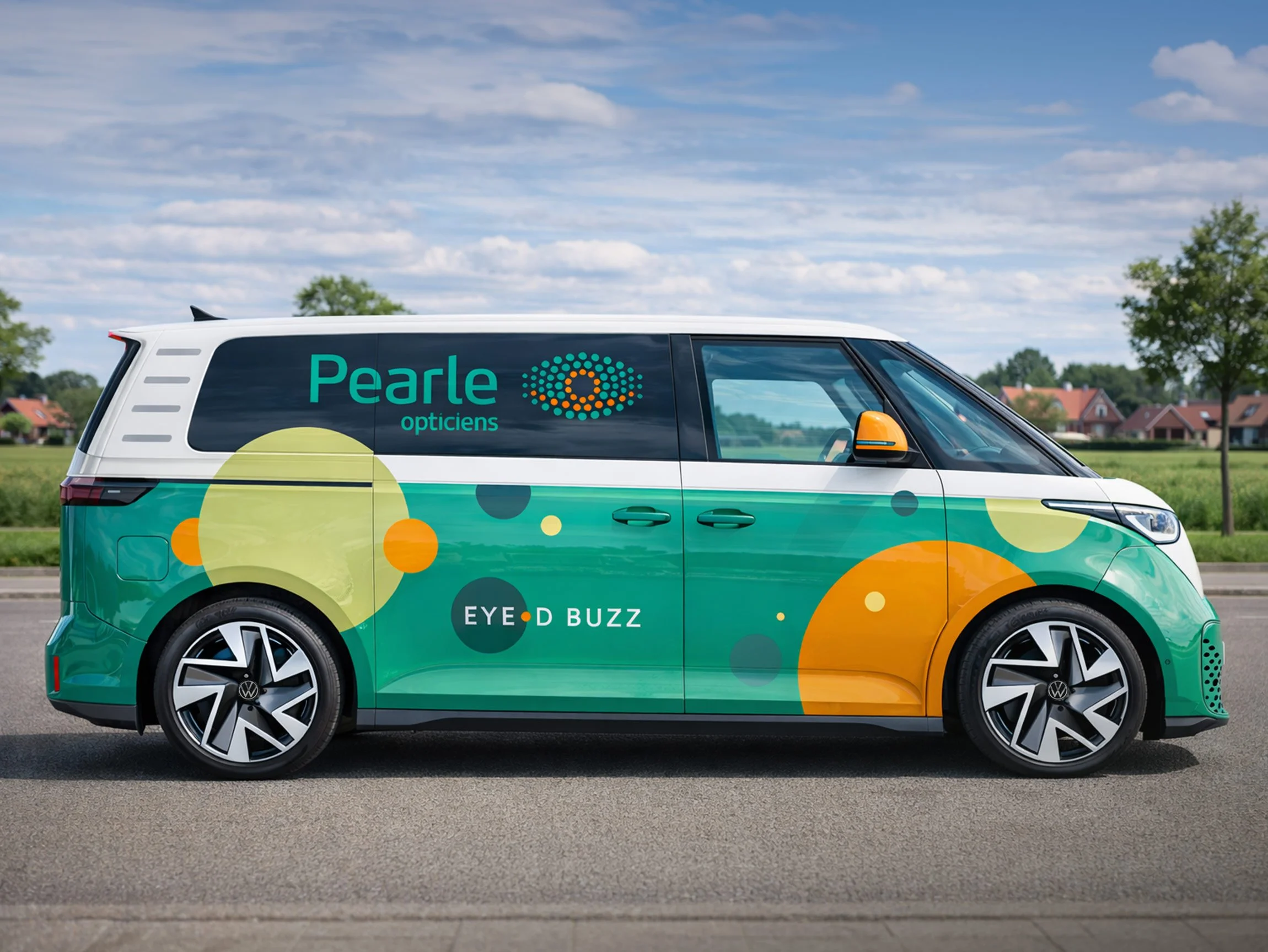 Autobestickering ontwerp voor Pearle opiciens - VW ID.Buzz